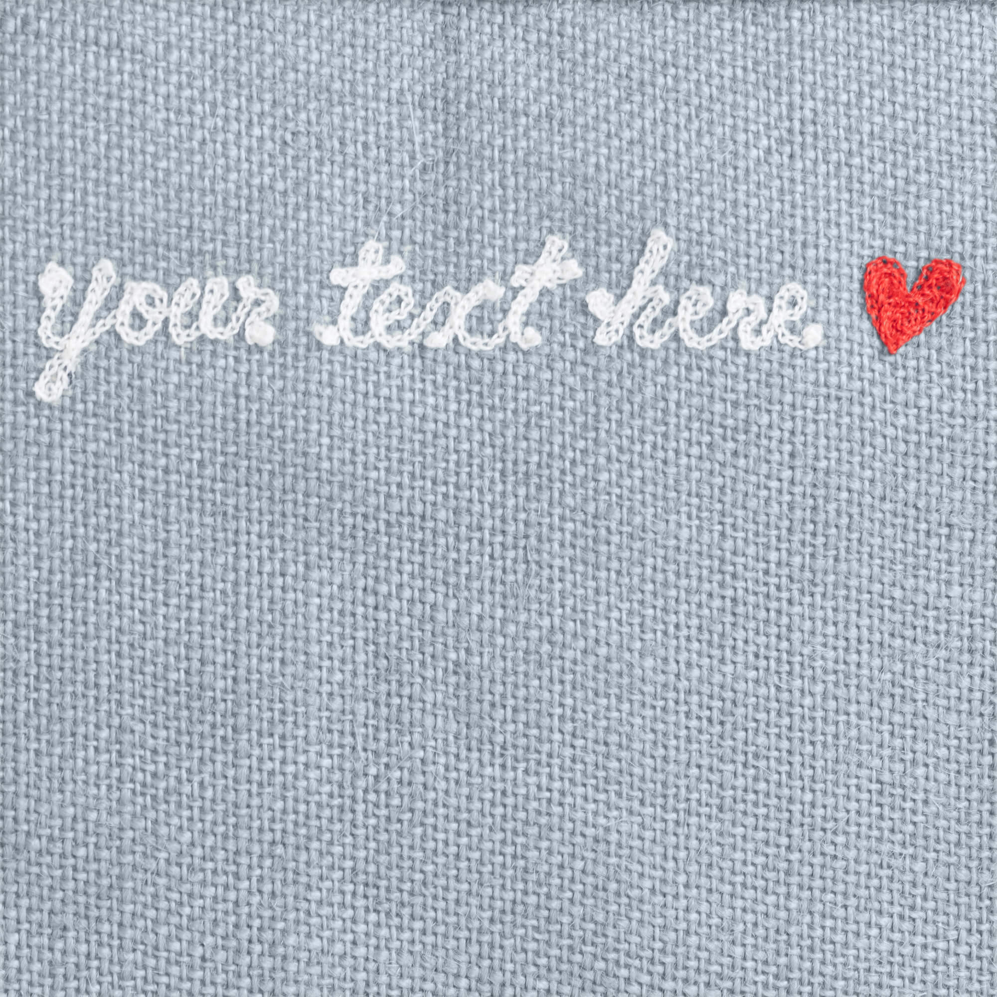 A customized market bag sitting on top of a table