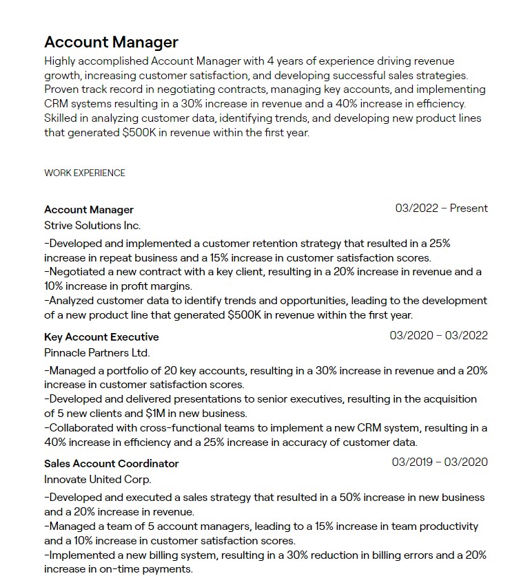 9+ Account Manager Resume Examples [with Free Templates]