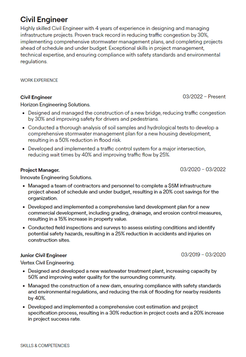 11 Engineering Resume Examples - 646c2069c468fe042b2625a0 Civil Engineer Resume Sample P 500