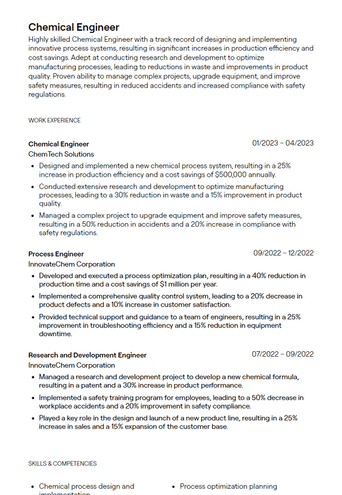 1 Chemical Engineer Resume Examples - 64b0071936f61aeb5d9757dd Chemical Engineer Resume Sample P 500