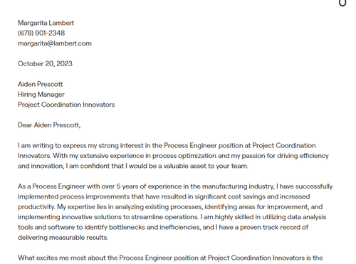 7+ Process Engineer Cover Letter Examples (with In-Depth Guidance)