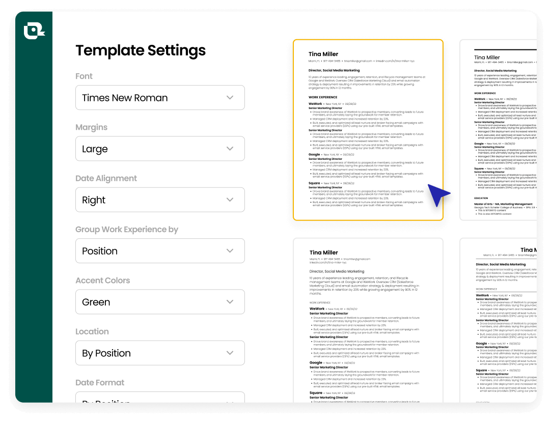 resume templates