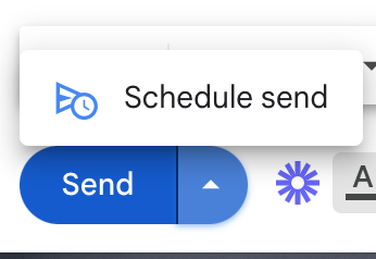 Schedule an email to send later in Gmail