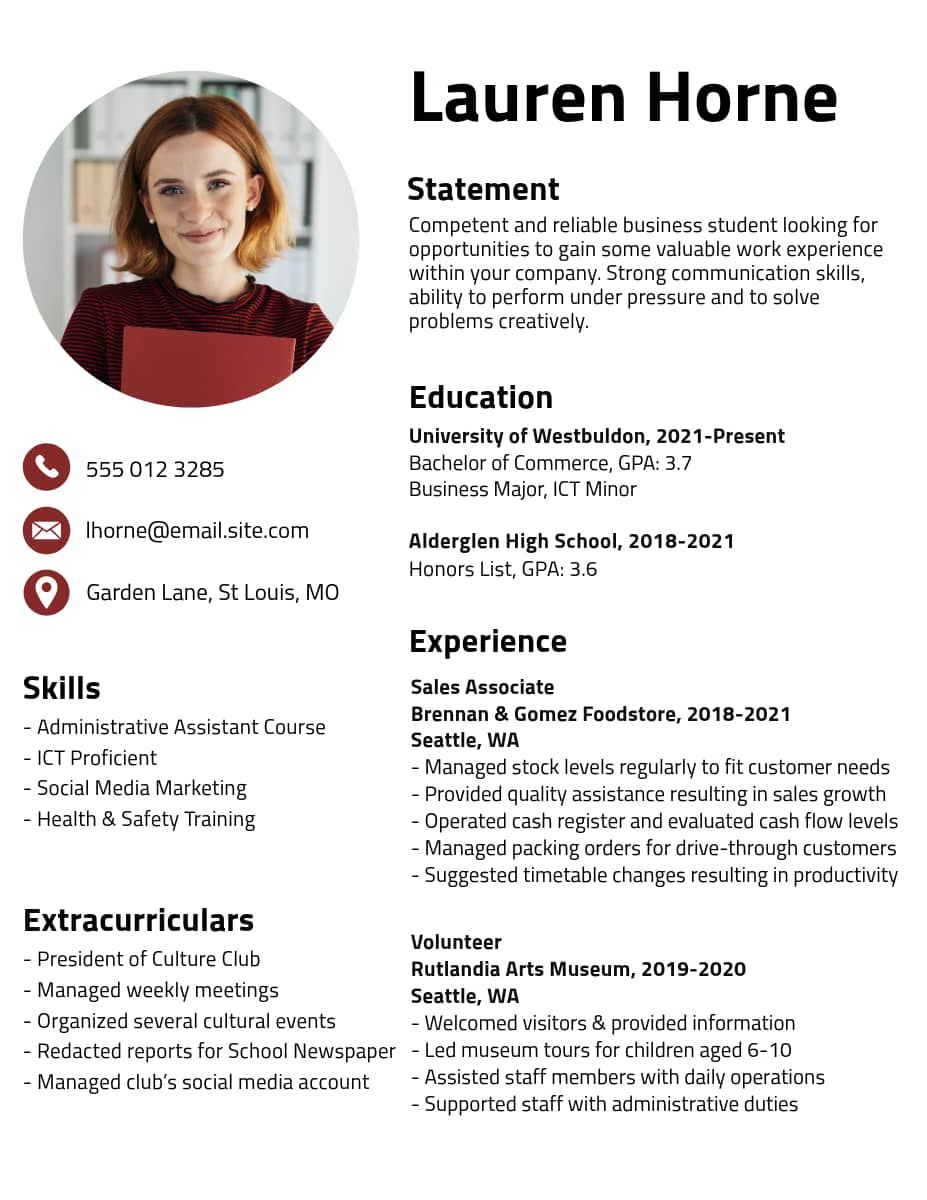 An InDesign resume template