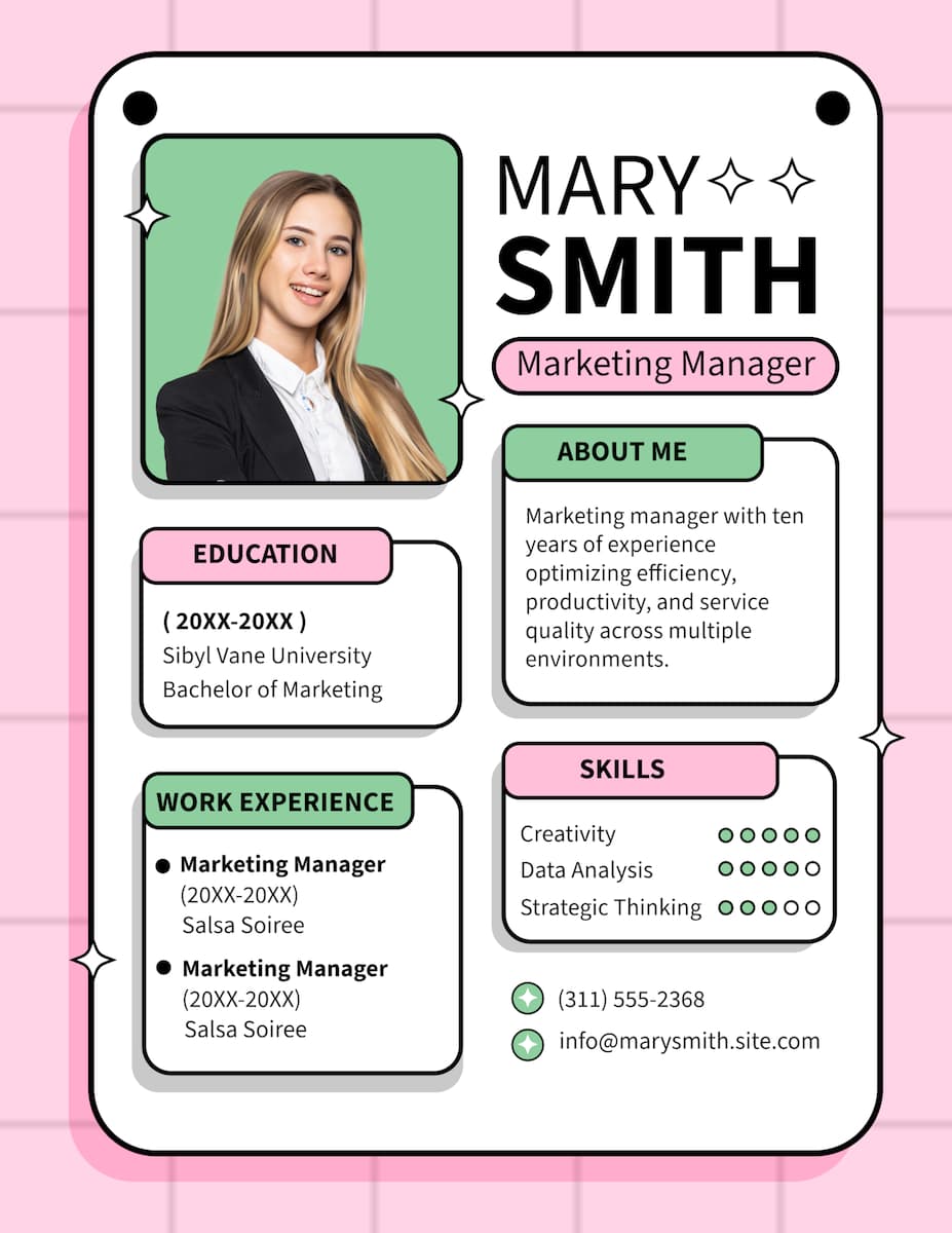 An InDesign professional resume template