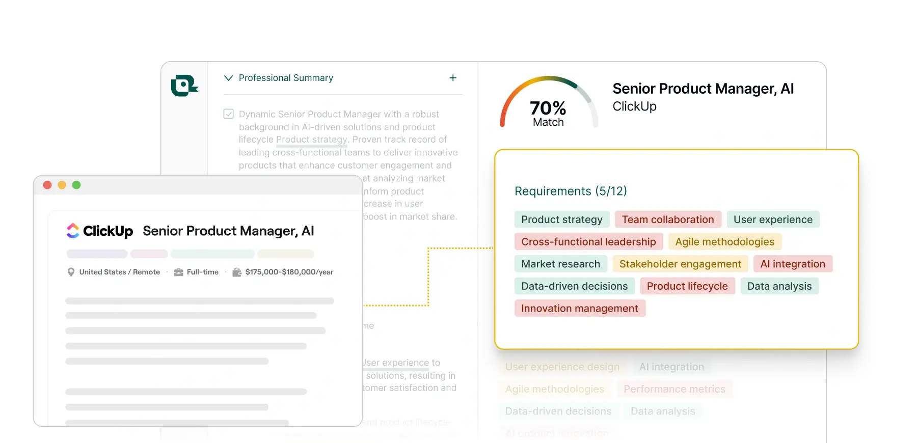compare resume to job description