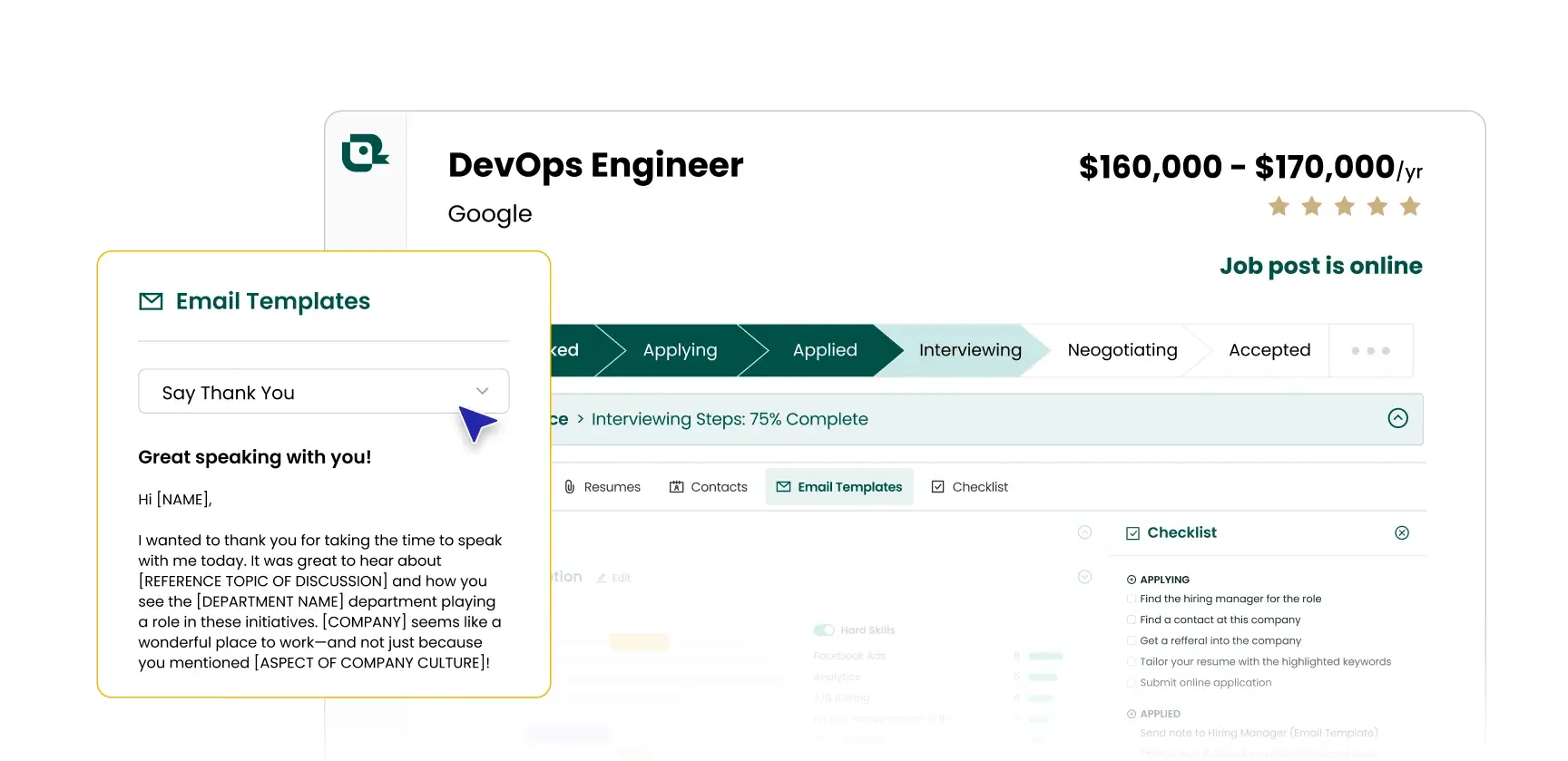 job interview follow up email templates
