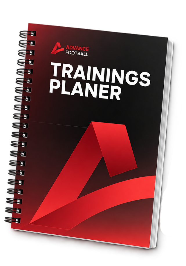 Der gedruckte ADVANCE.FOOTBALL Trainingsplaner als Ringbuch