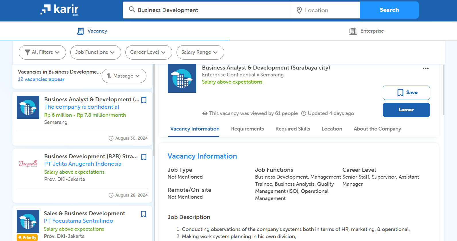 Job Posting Indonesia -Karir