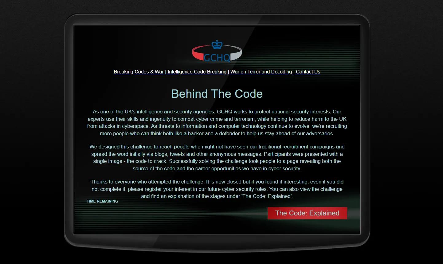 Recruitment Marketing Campaigns - GCHQ