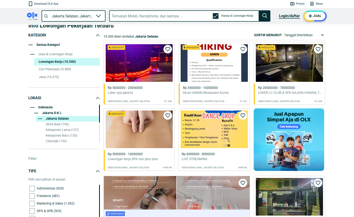 Job Posting Indonesia - OLX