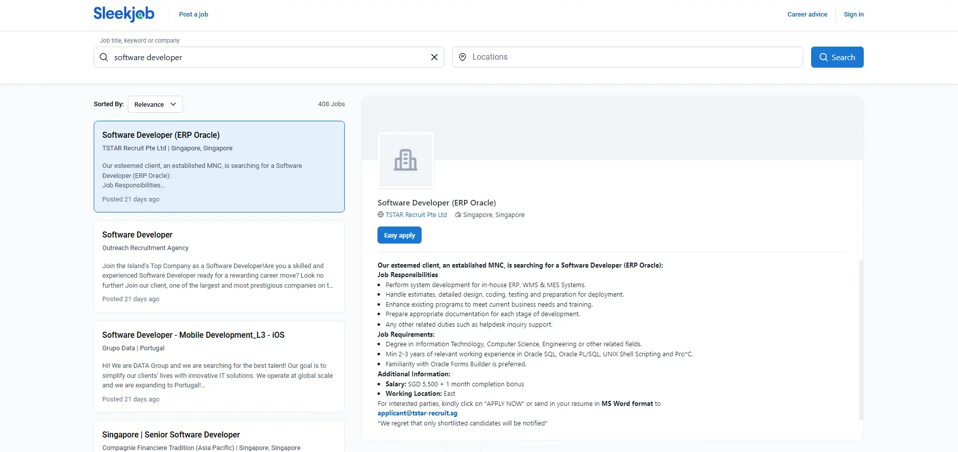 Reach a large audience with Sleekjob job posting site.