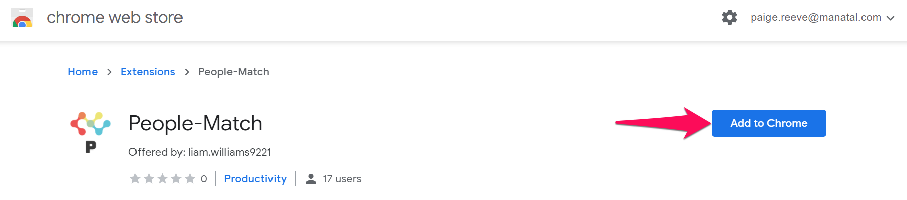 Manatal’s People-Match AI browser extension