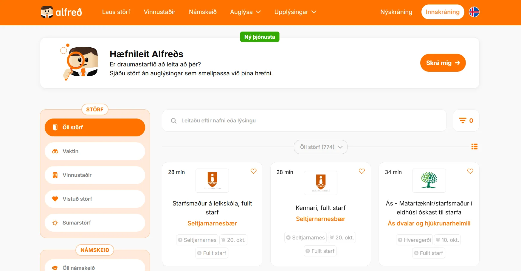 Alfred.is - Iceland Job Sites