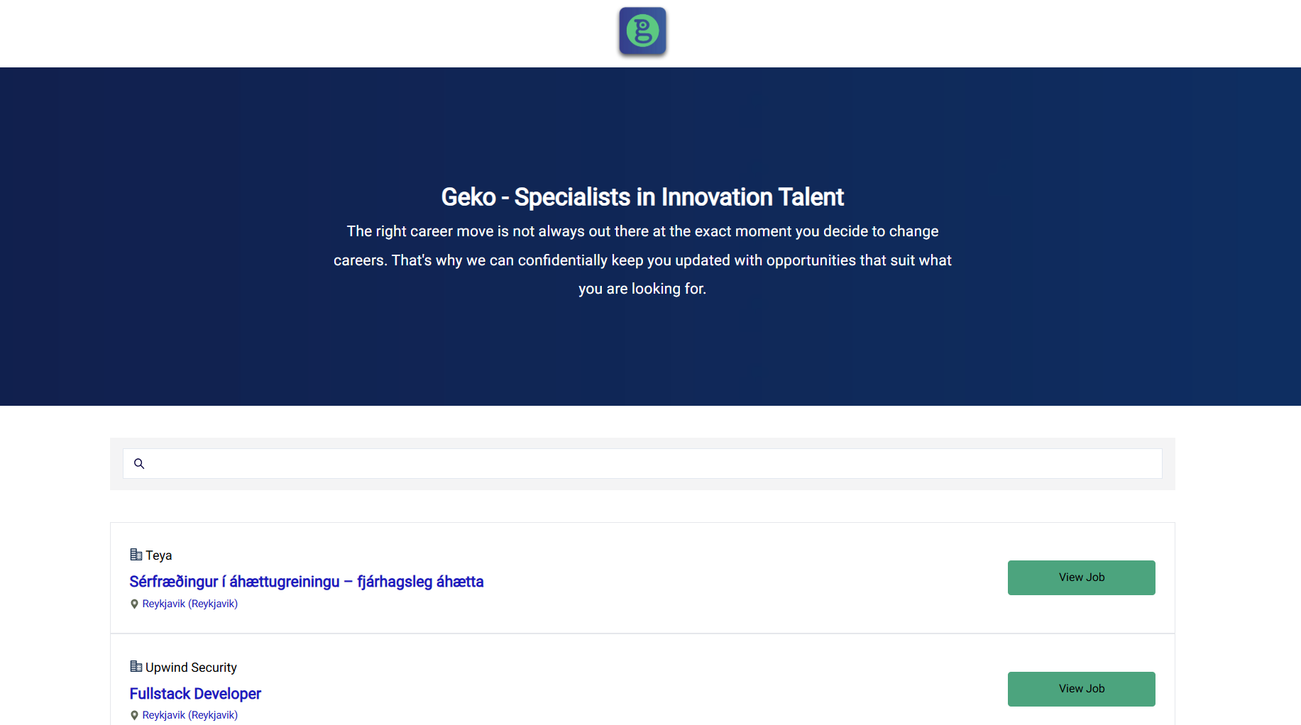 Geko - Ofertas de empleo en Islandia