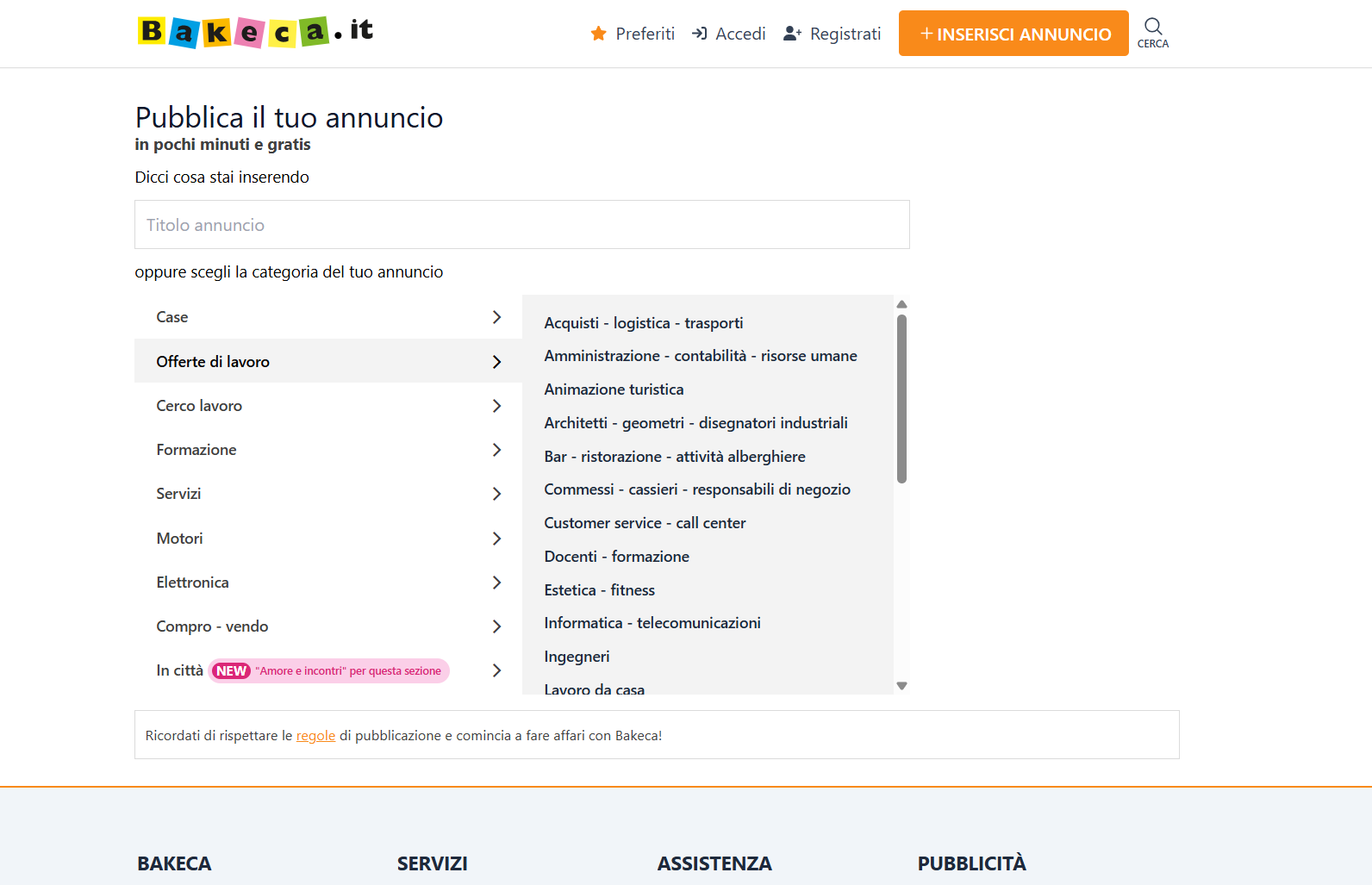 Bakeca Lavoro- Jobsites in Italy