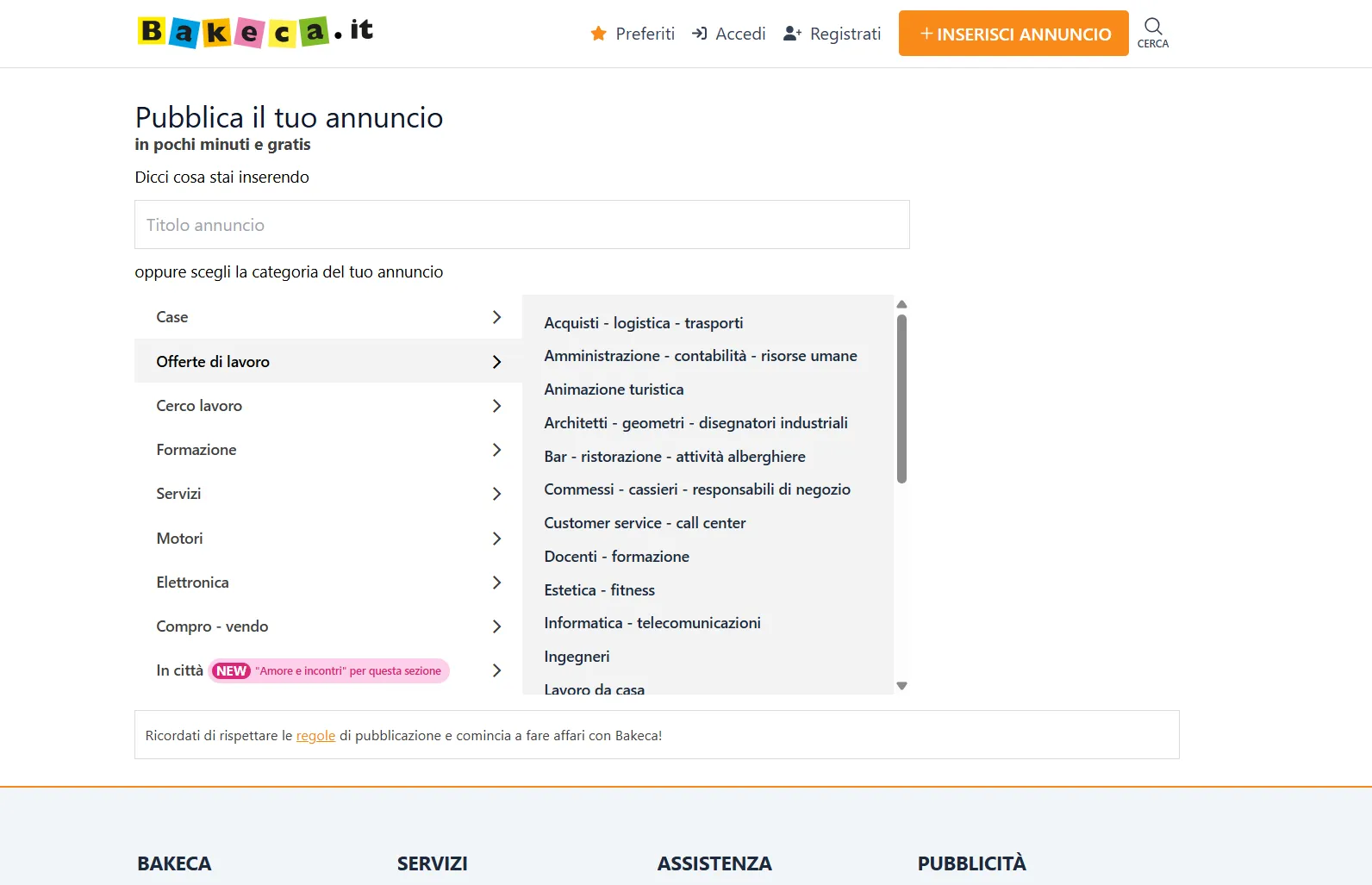 Bakeca Lavoro- Jobsites in Italy