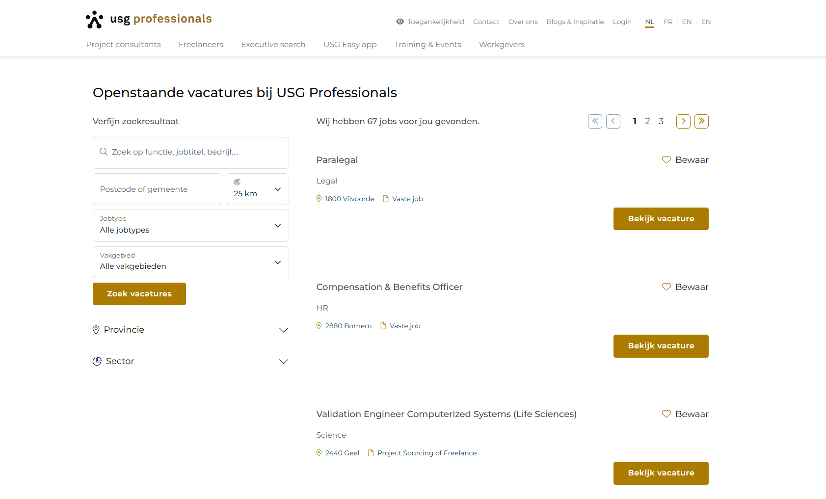 Job Sites in Belgium-USG