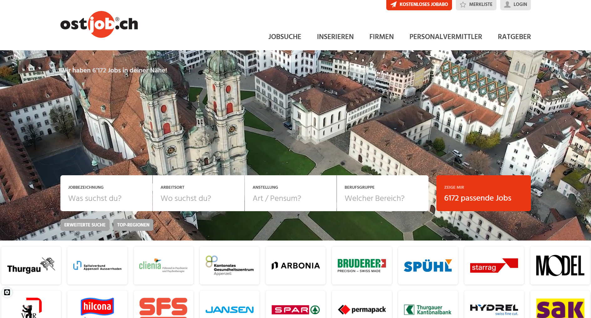 Sites d'emploi en Suisse-Ostjob