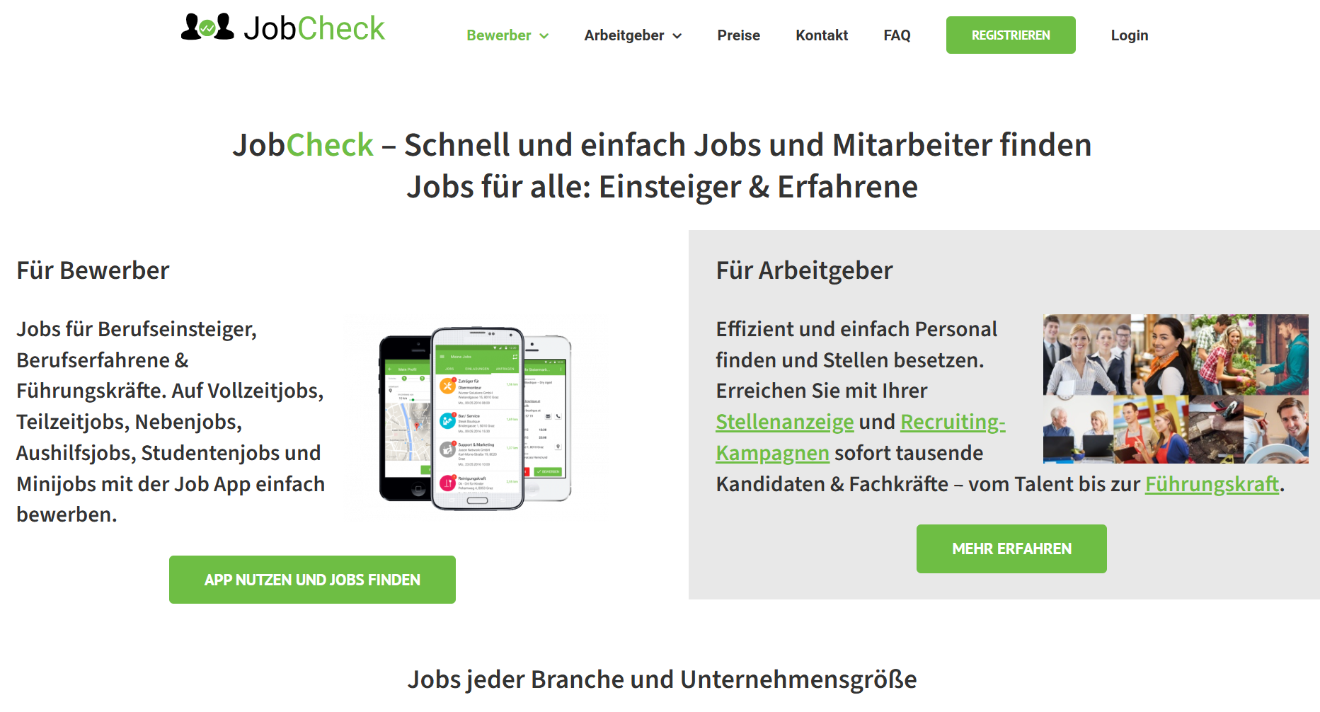 Sites d'emploi en Suisse-JobCheck