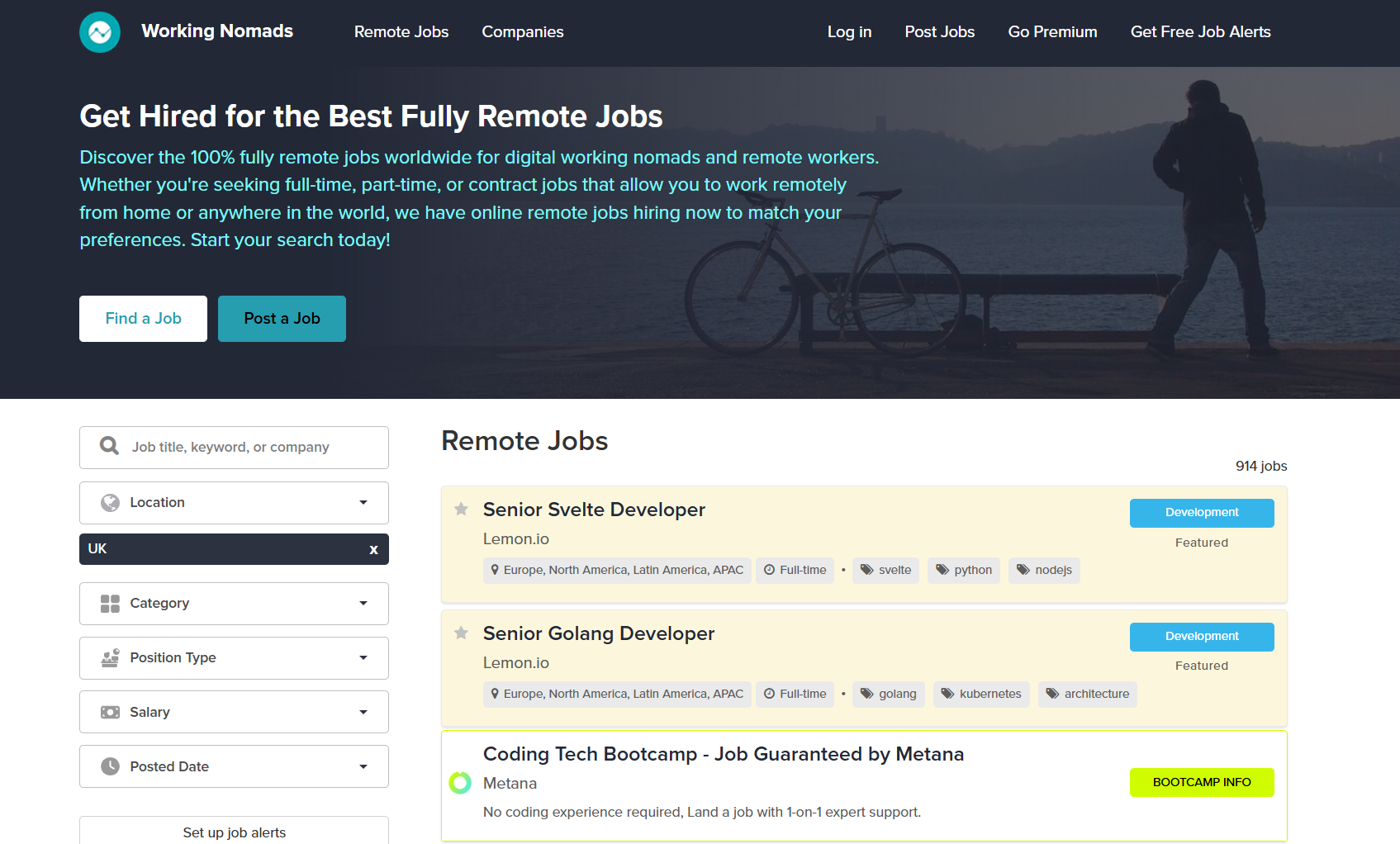 Working Nomads - Remote Job Board UK
