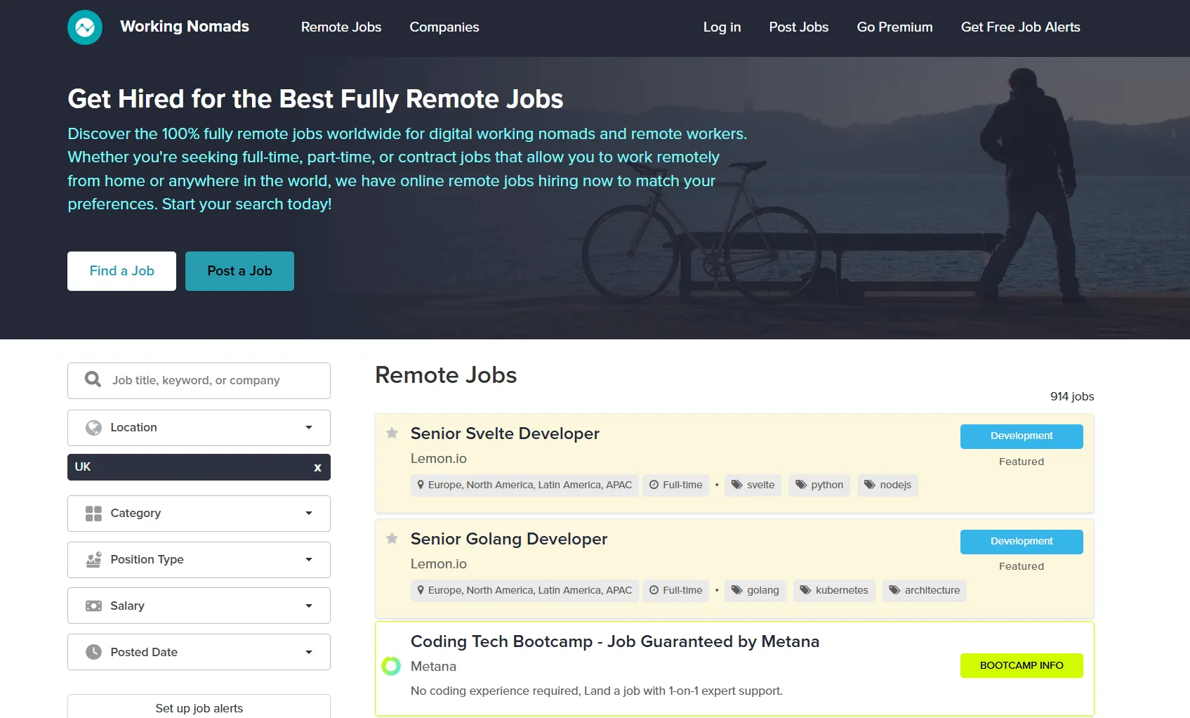 Working Nomads - Remote Job Board UK