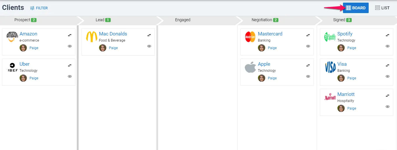 Portal de clientes CRM de contratación para agencias de empleo