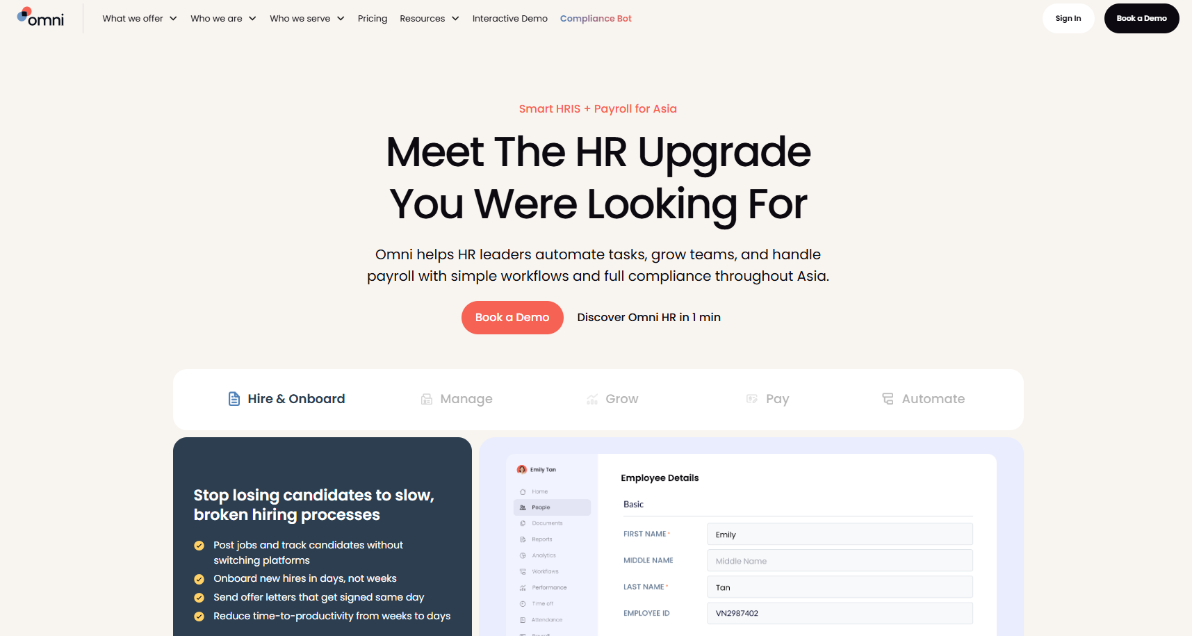 Recruiting platforms: Omni HR