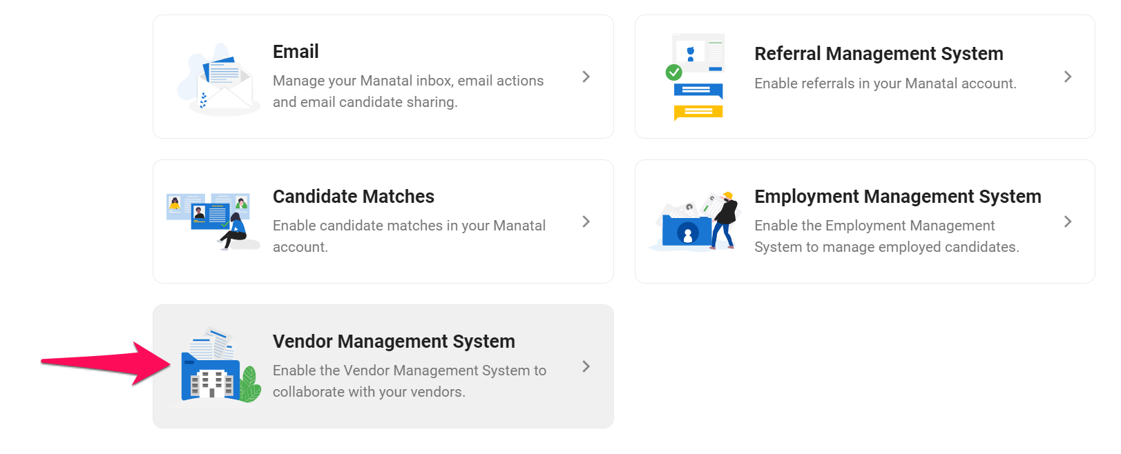 Einstellungen des Manatal Vendor Management Systems zur Verwaltung der Zusammenarbeit mit Personalvermittlungsagenturen im Rahmen eines ATS- bzw. VMS-Prozesses