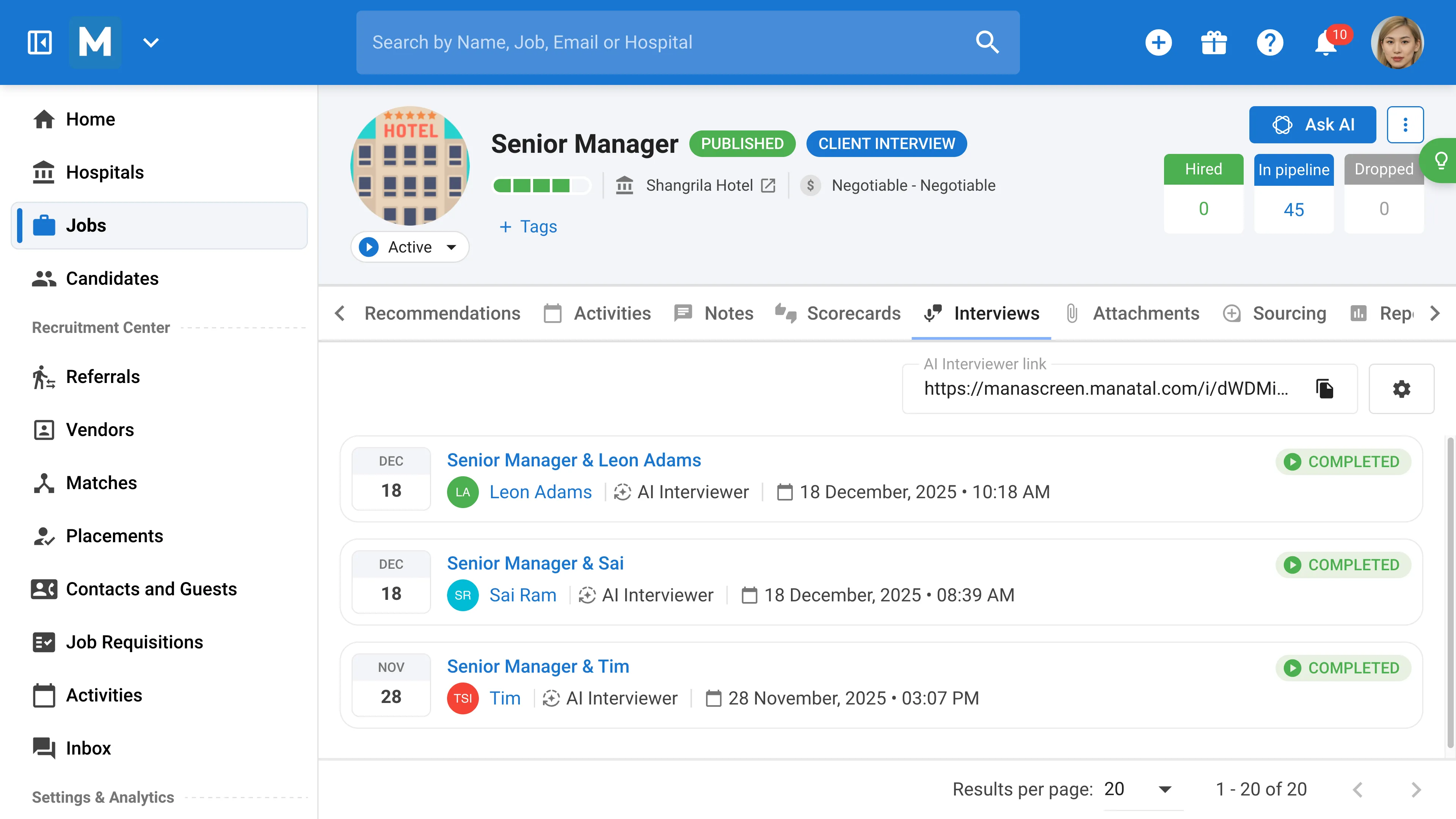 career page