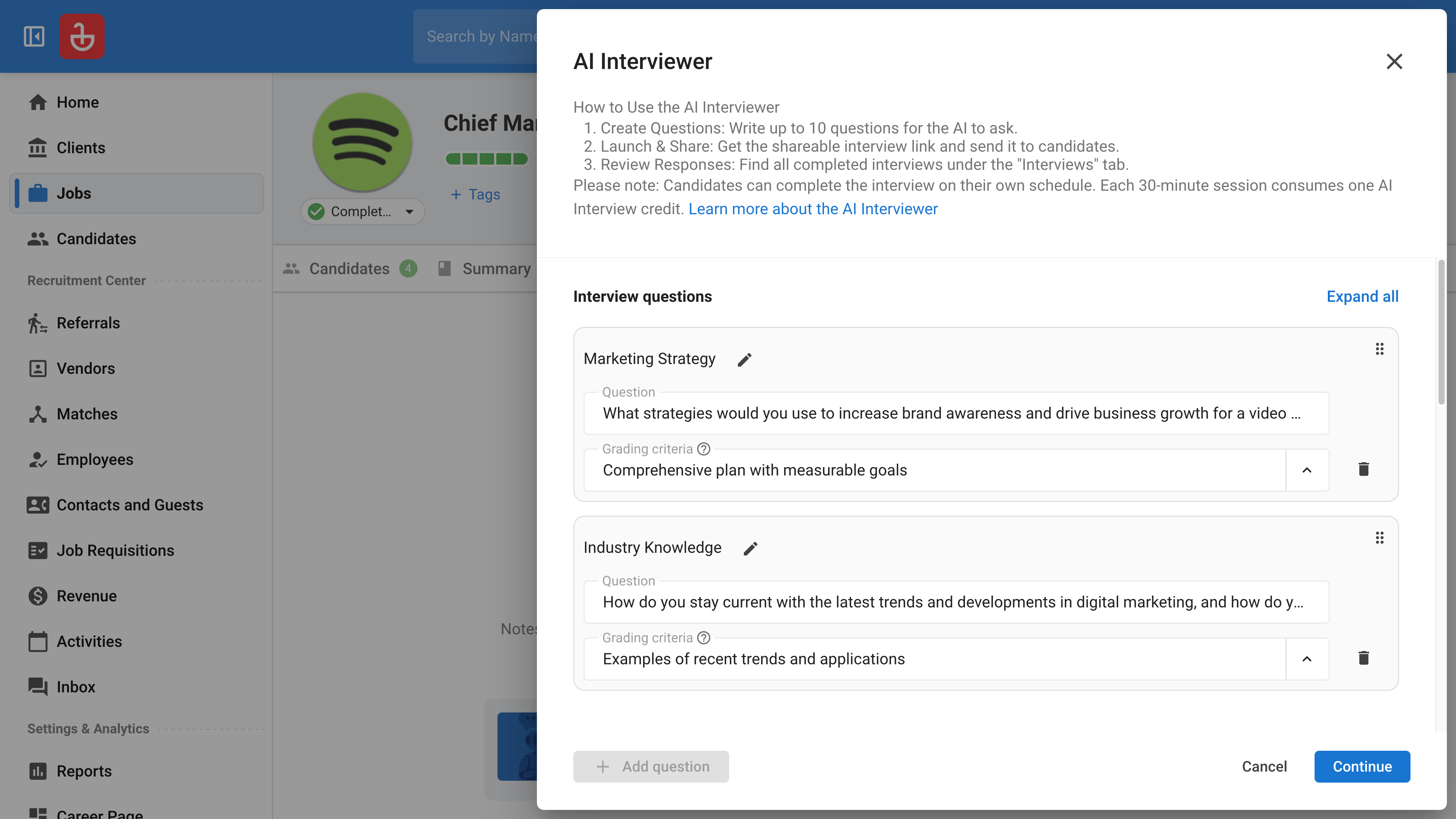 career page in website