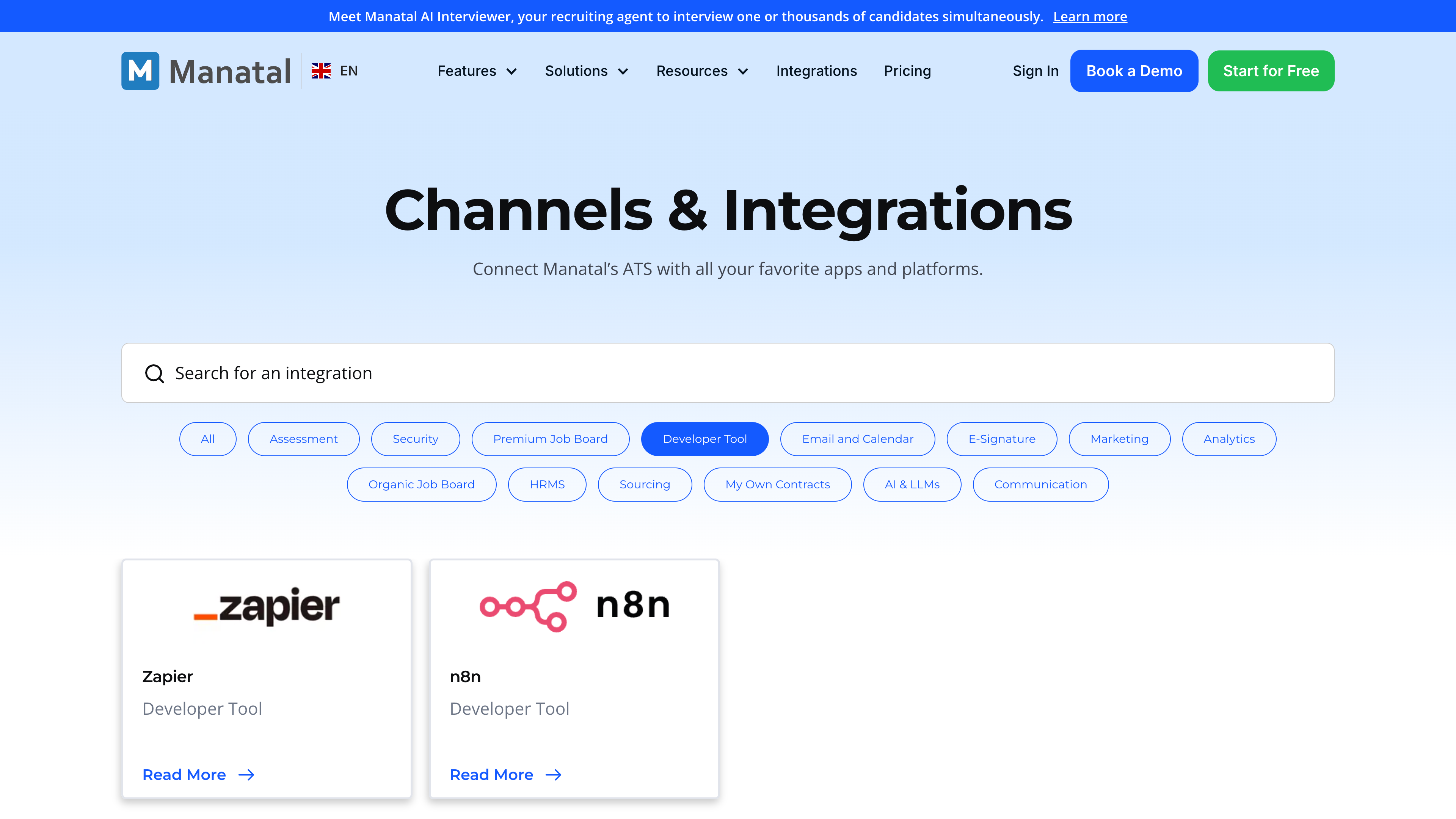 Connect the ATS software to other platforms using Zapier