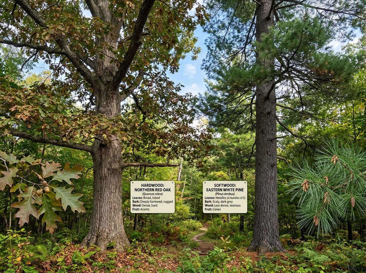 hardwood vs softwood trees