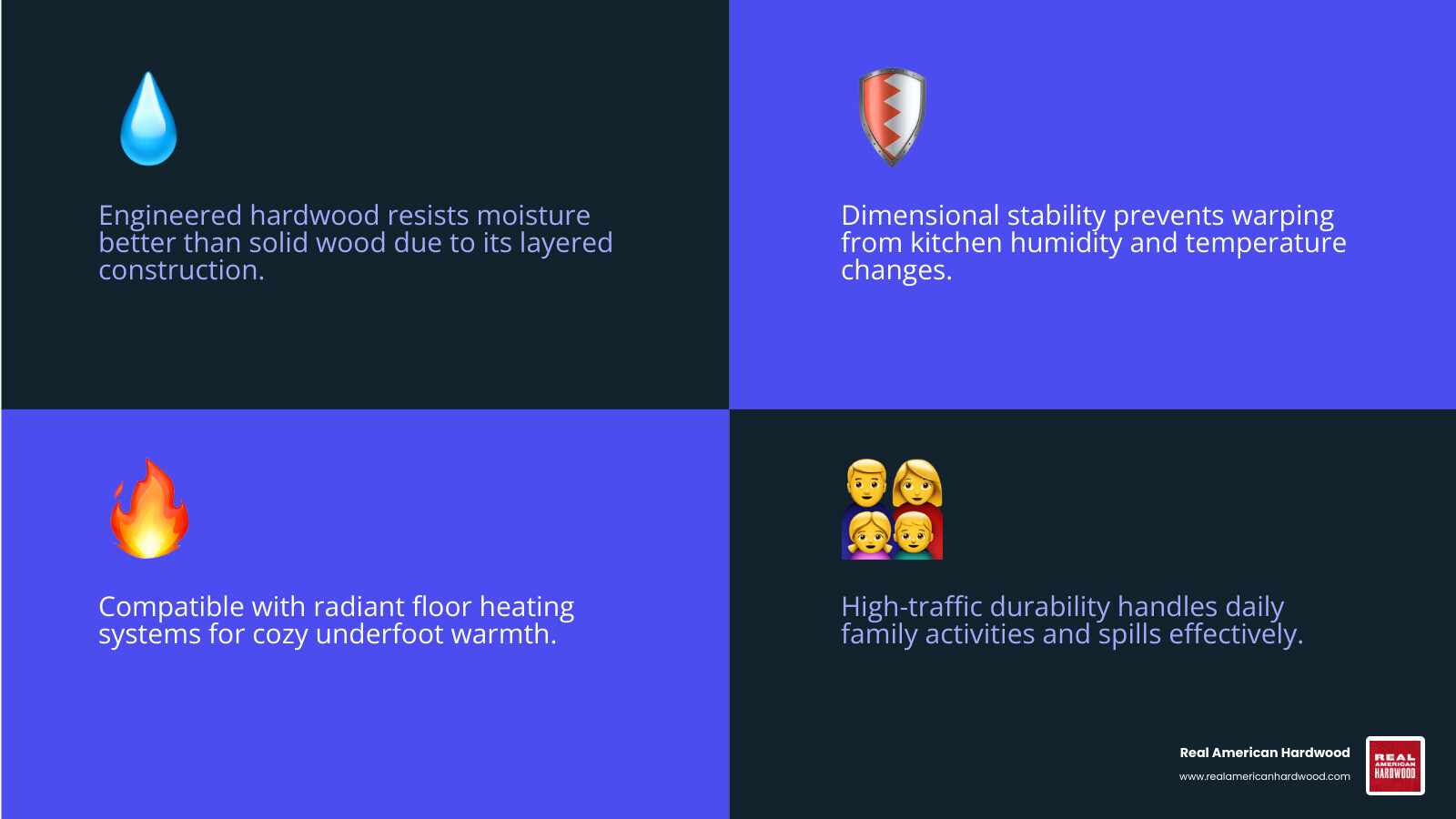 Infographic: engineered hardwood kitchen benefits at a glance - engineered hardwood flooring for kitchen infographic