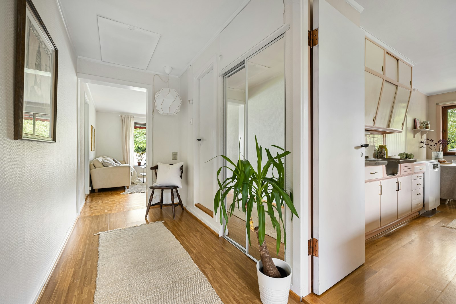 Hardwood flooring in a residential interior