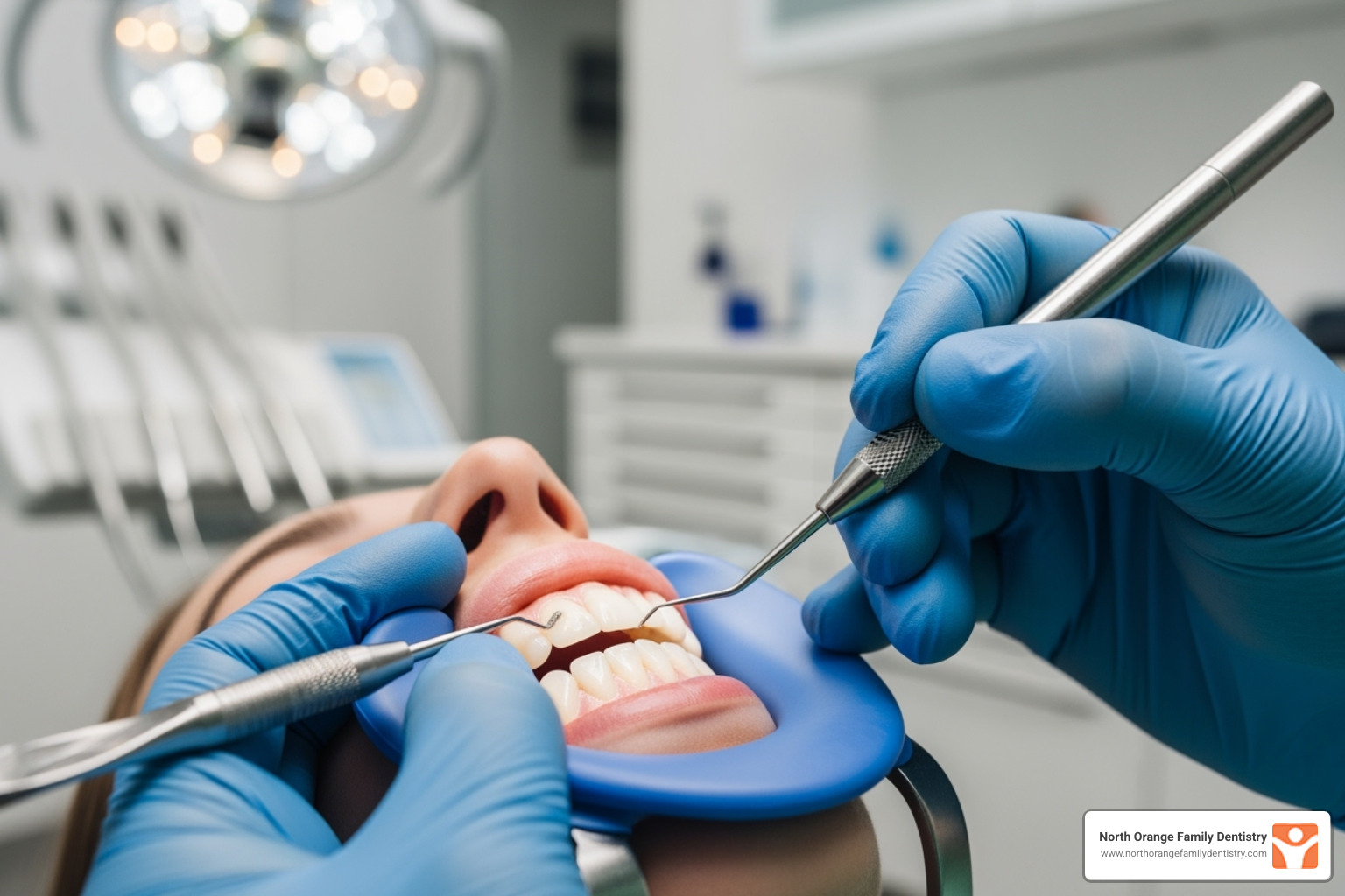 dentist applying composite resin - what is composite bonding