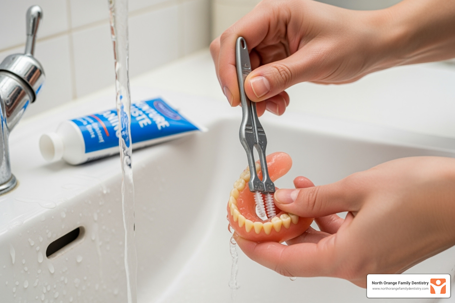 Keep Your Dentures Pristine: A Daily Cleaning Routine