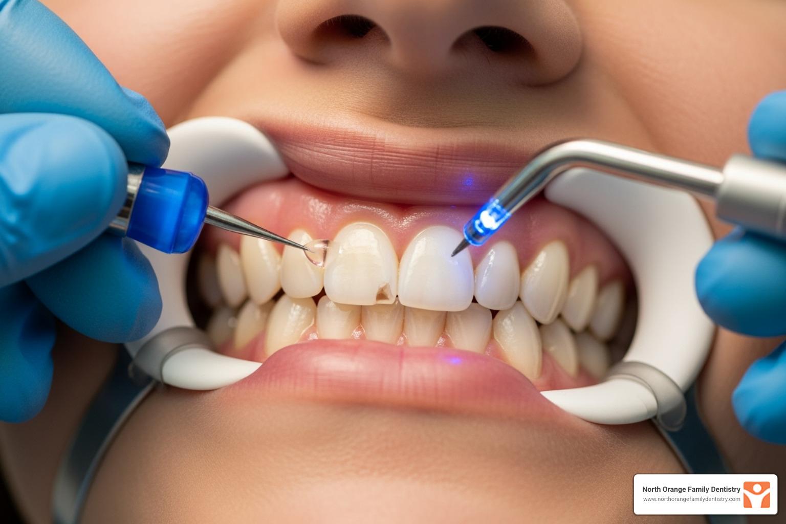 post-bonding care items like a soft toothbrush and desensitizing toothpaste - Is dental bonding painful