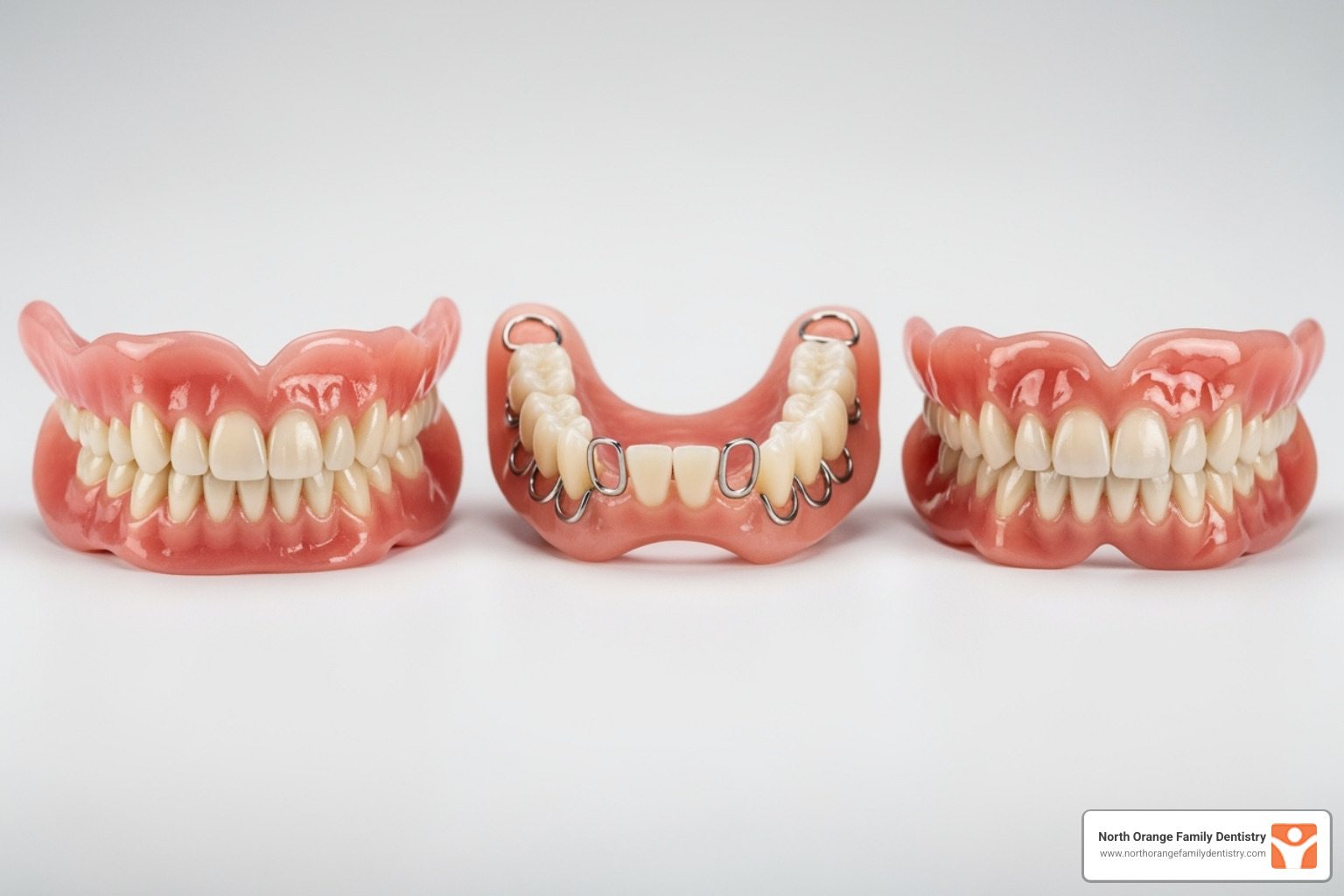 side-by-side comparison of full, partial, and digital dentures - denture smile side-by-side comparison of full, partial, and digital dentures - denture smile