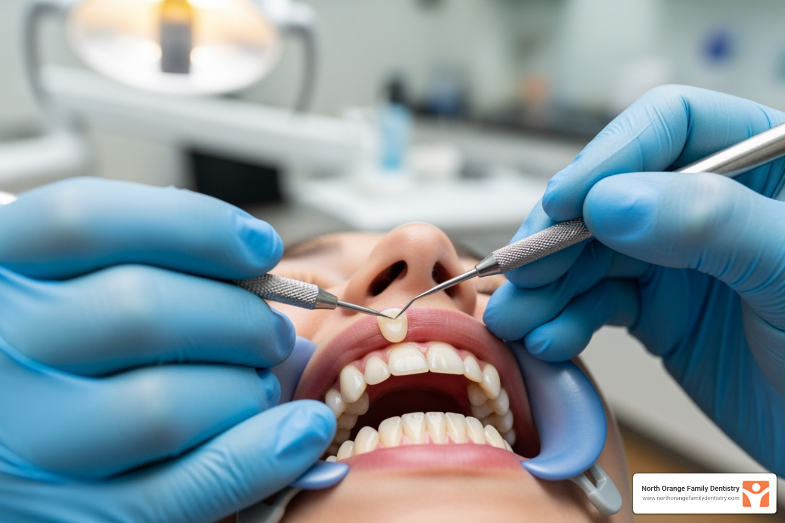 of a dentist applying composite resin to a patient's tooth - composite bonding price