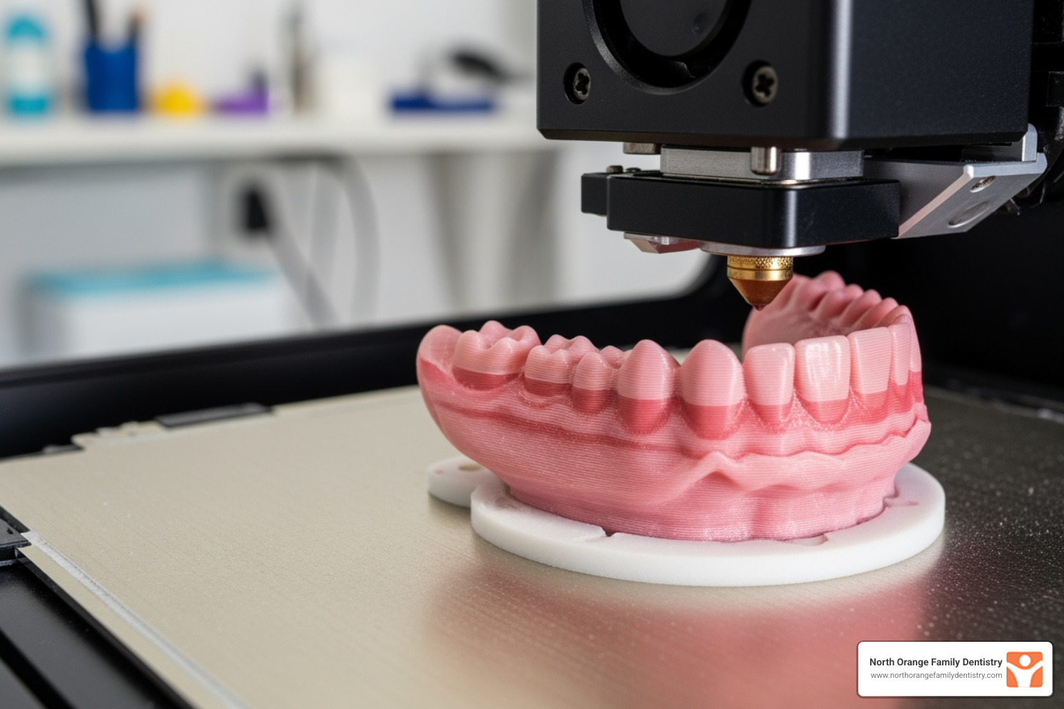 3D printer creating a denture base - digital dentures cost 3D printer creating a denture base - digital dentures cost