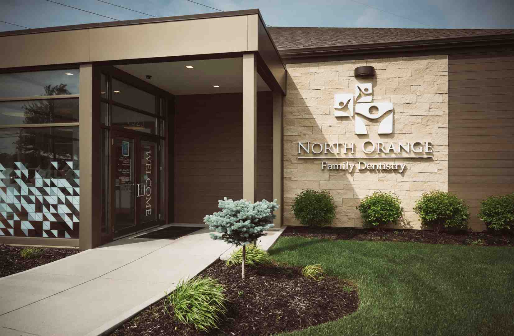 Modern exterior of North Orange Family Dentistry in Delaware County Ohio