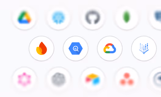 Grid of colorful cloud service and developer tool icons on a white background.