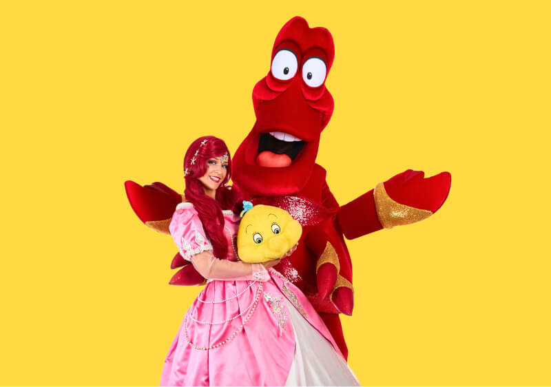Image of Crab Sebastian and Little Mermaid