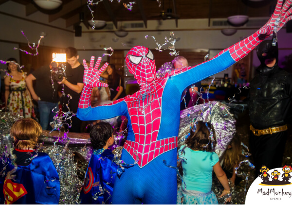 Spiderman posing for a photo