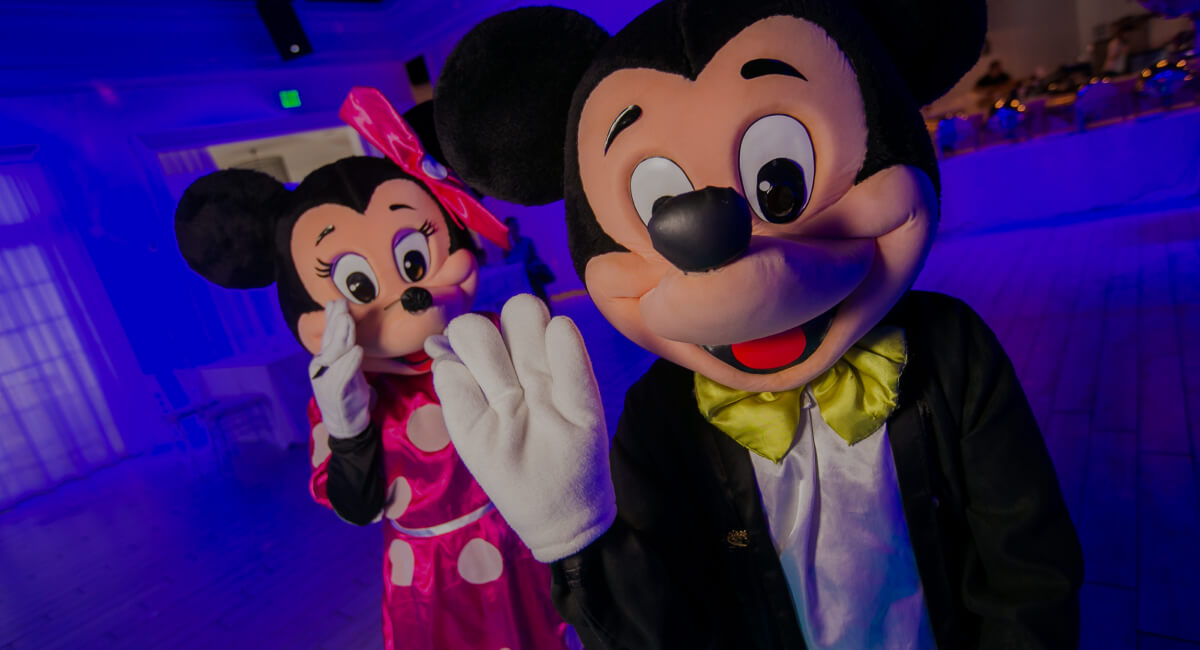 Mickey & Minnie mouse at a ball