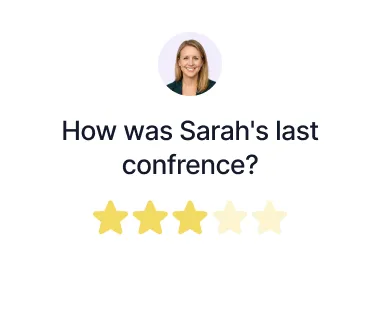 How was Sarah's last confrence