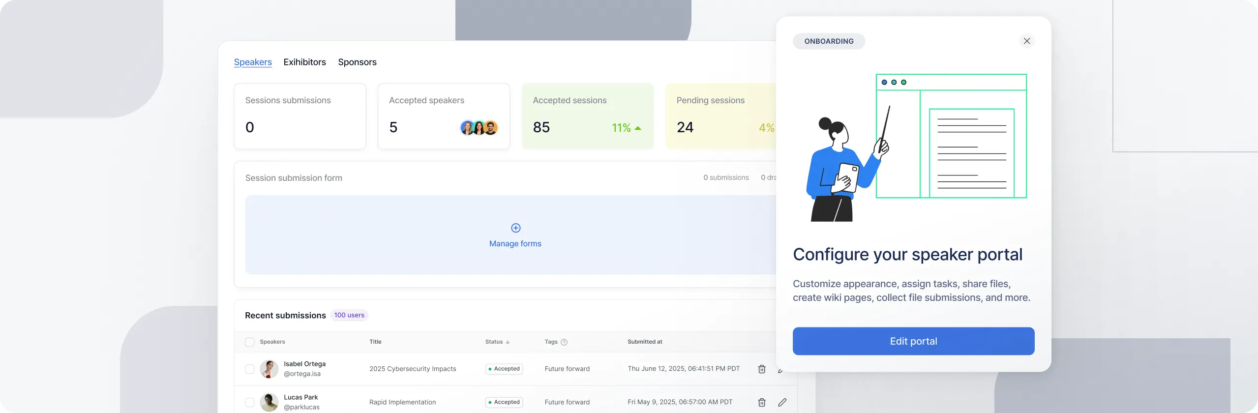 Configure Speaker Portal Simulation
