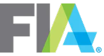 FIA logo with stylized letters F, I, and A in gray, green, and blue colors.