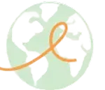 Illustration of a globe with an orange ribbon encircling it, symbolizing global kidney cancer awareness.